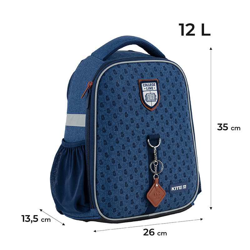 Hard-shaped school backpack Kite Education College Line boy K24-555S-4