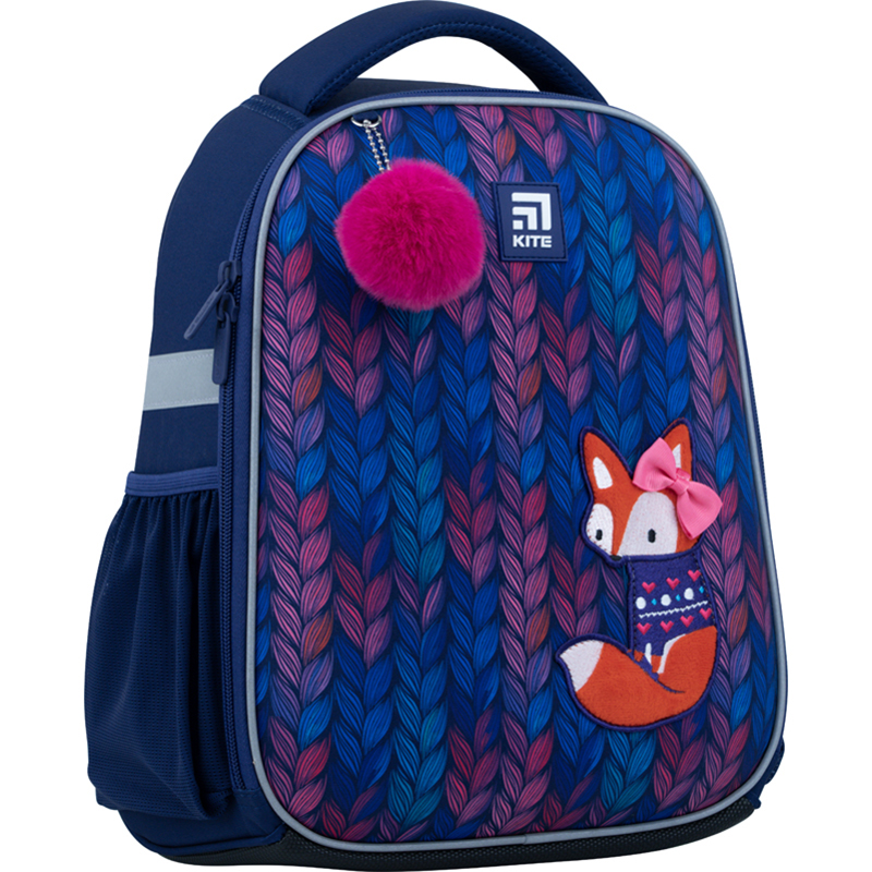 Hard-shaped school backpack Kite Education Fox K22-555S-1