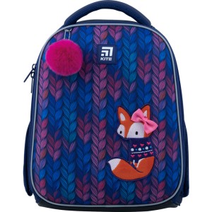 Hard-shaped school backpack Kite Education Fox K22-555S-1
