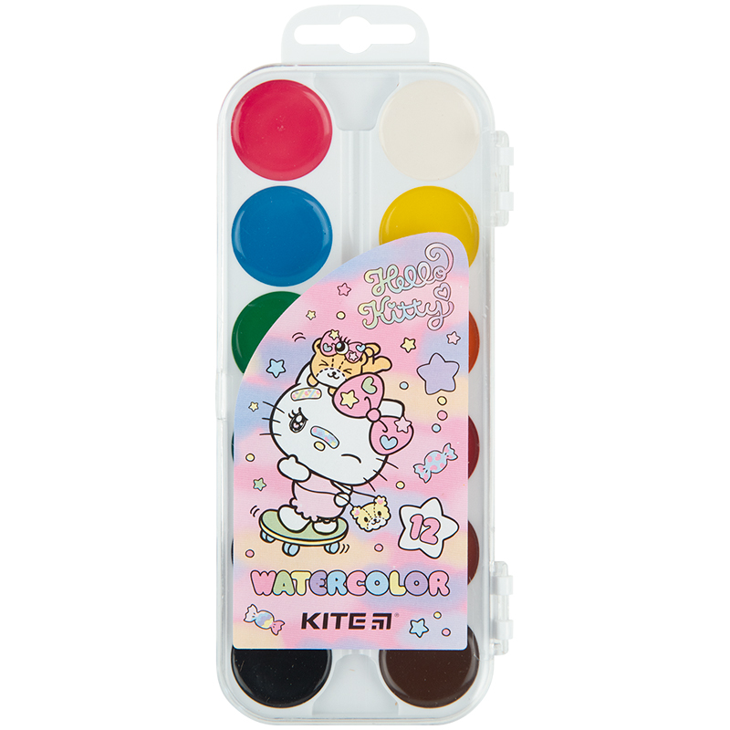 Watercolor paints Kite Hello Kitty HK23-061, 12 colors