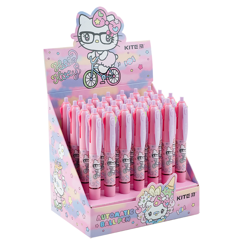 Ballpoint pen retractable Kite Hello Kitty HK23-067, 4 colors