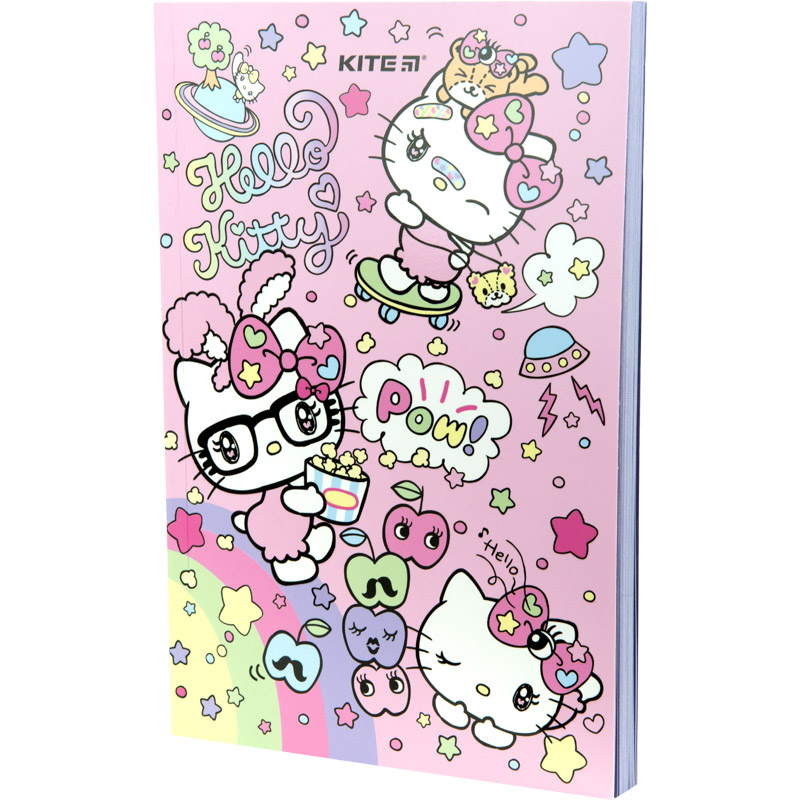 Notebook Kite Hello Kitty HK23-193-2, thermobinder, А5, 64 sheets, blank