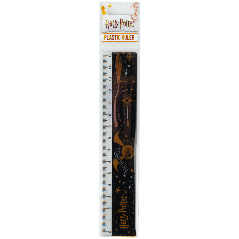 Ruler plastic Kite Harry Potter HP23-090, 15 cm