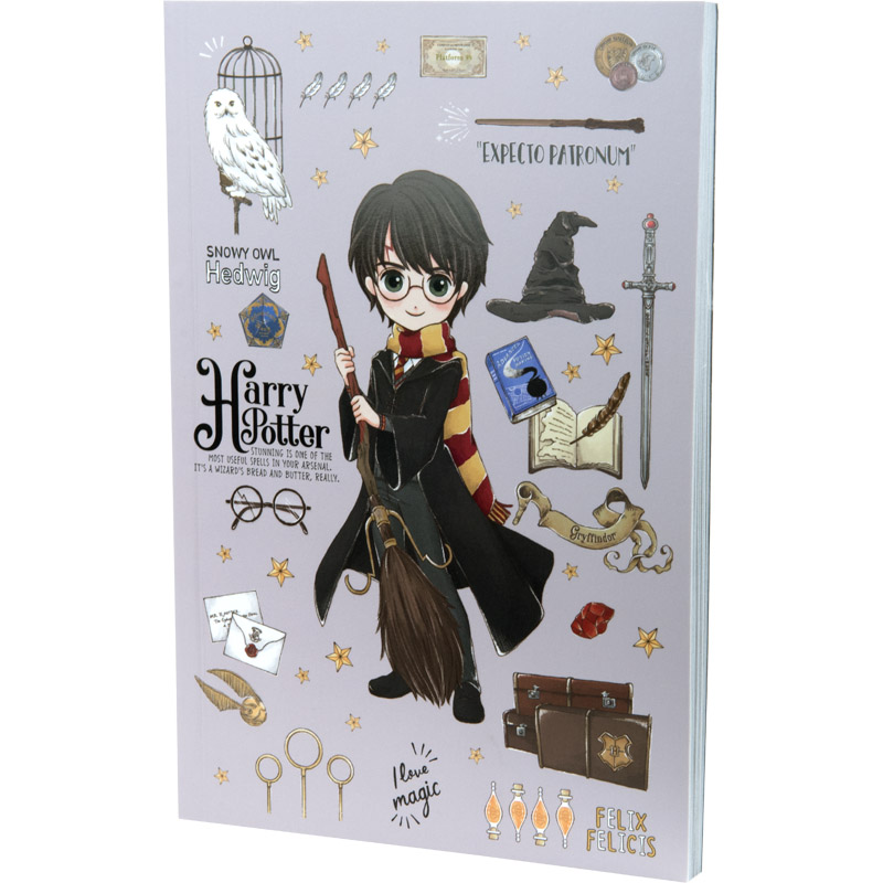 Notebook Kite Harry Potter HP23-193-1, thermobinder, А5, 64 sheets, blank