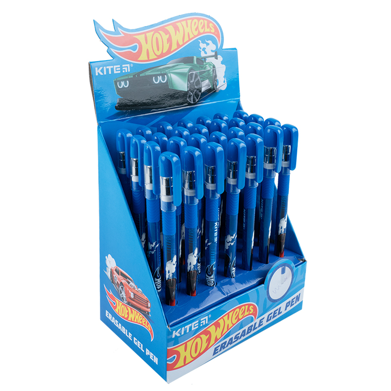 Gel pen "write-erase" Kite Hot Wheels HW23-068, blue
