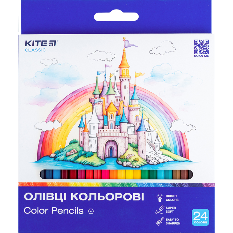 Color pencils Kite Classic K-055, 24 pcs.