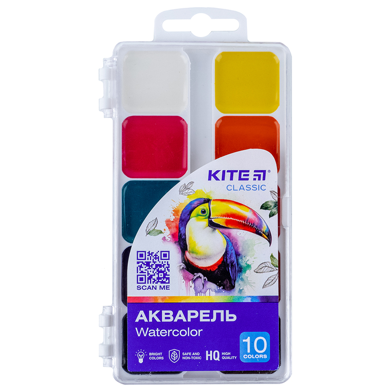 Aquarellfarben Kite Classic K-060, 10 Farben