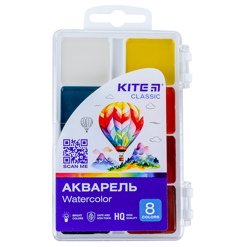 Aquarellfarben Kite Classic K-065, 8 Farben