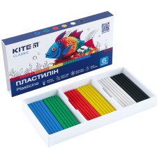Plasticine Kite Classic K-081, 6 colors, 120 g 4