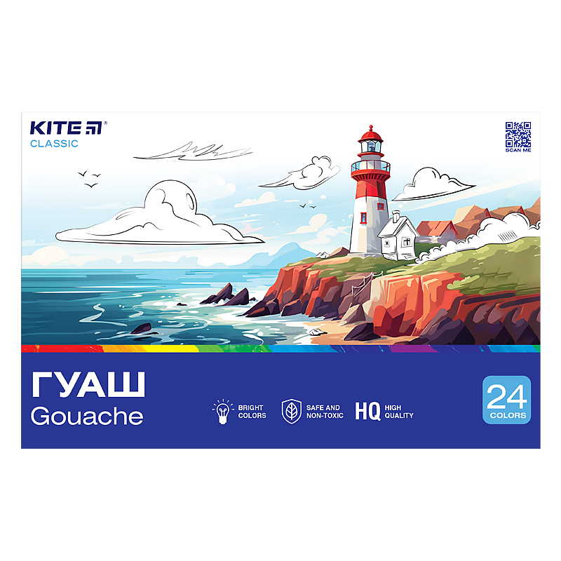 Gouache Kite Classic K-097, 24 colors