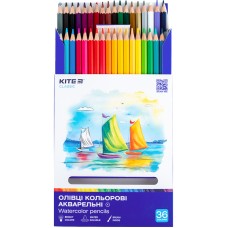 Aquarelle watercolor pencils Kite Classic K-1052, 36 pcs. 3