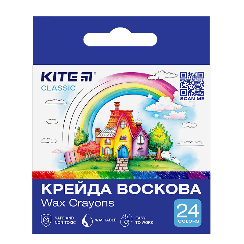 Wax crayons Kite Classic K-1070, 24 colors