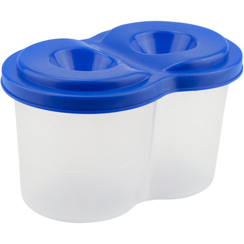 Double spill-proof paint cup K17-1142-02, blue
