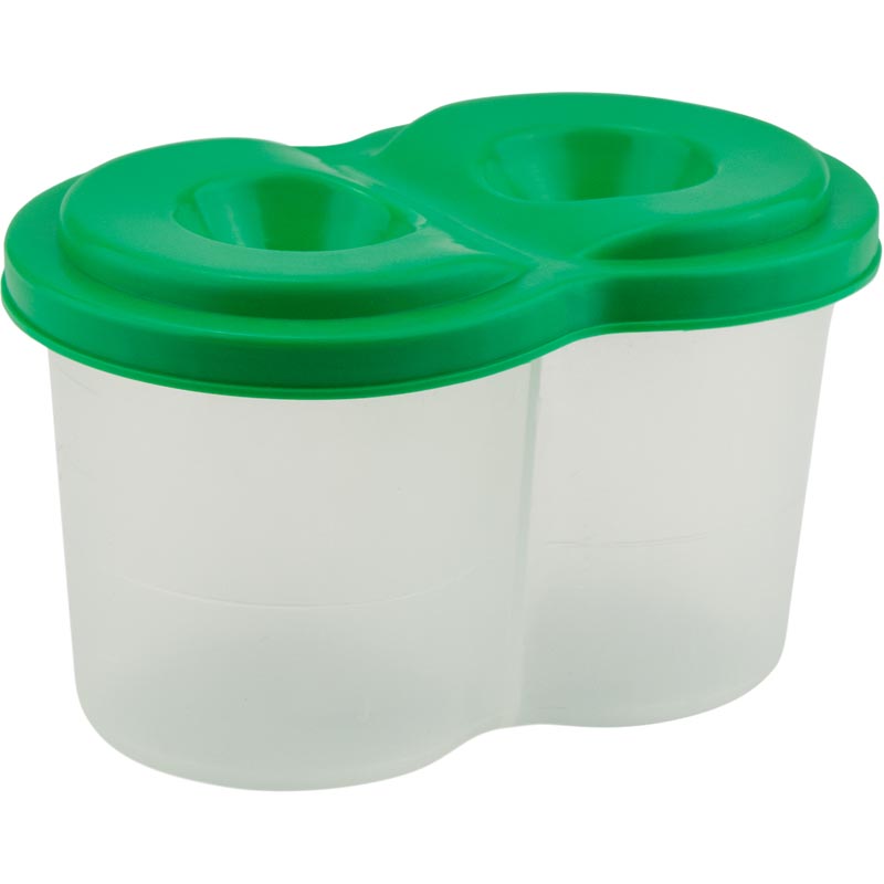 Double spill-proof paint cup K17-1142-04, green