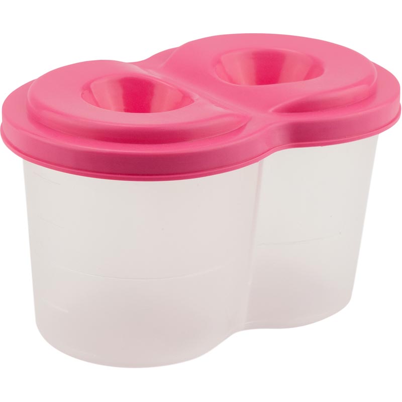 Double spill-proof paint cup K17-1142-10, pink