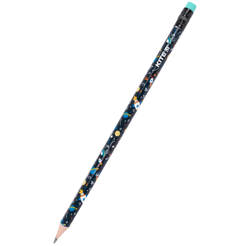 Graphite pencil with eraser Kite Space K21-056-1, 36 pcs.