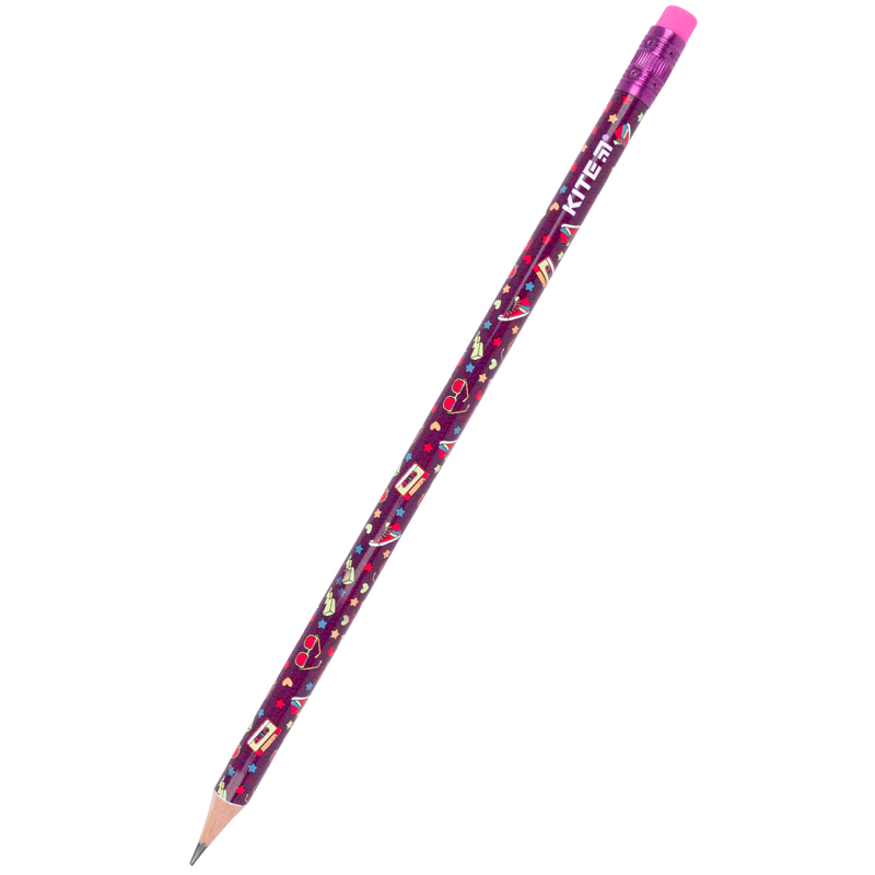 Graphite pencil with eraser Kite Run&Fun K21-056-3
