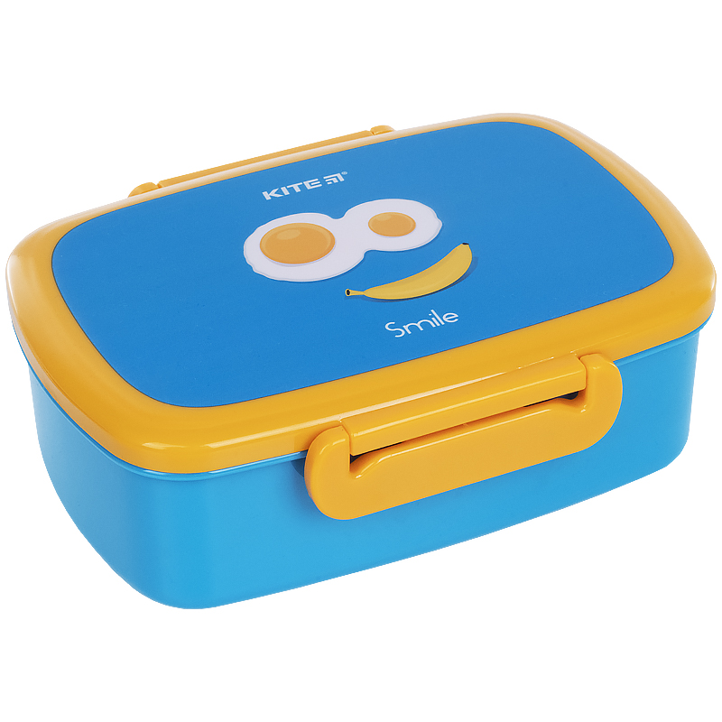 Lunchbox with fork and spoon Kite Smile K21-163-3, 750 ml