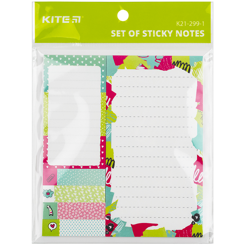 Sticky notes Kite Color K21-299-1, set