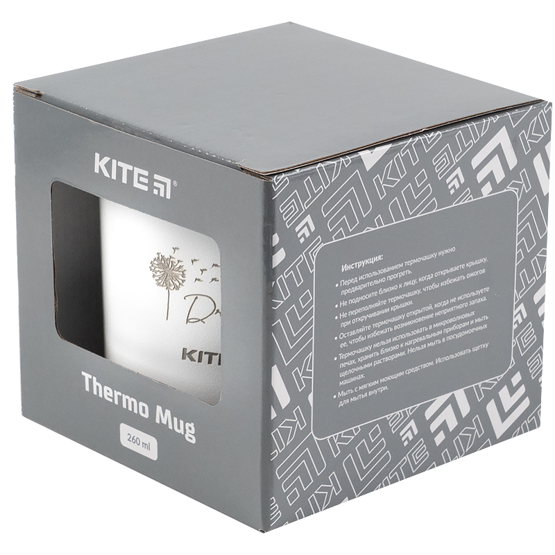 Thermomug Kite K21-324-01, 260 ml, white