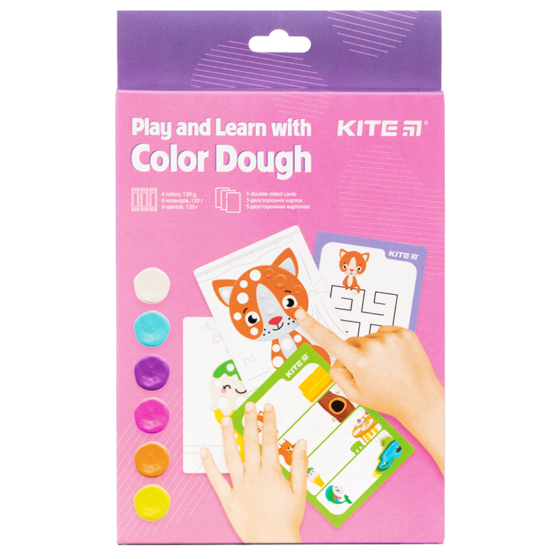Kids play set Kite "Mold and develop" Kite K21-326-01, 6 colors + 5 cards