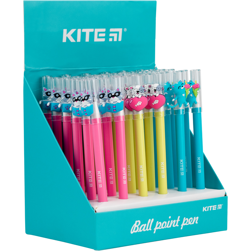 Ballpoint pen Kite Cats life K21-353, blue