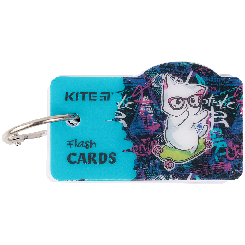 Cards for foreign language words Kite Cat skate K21-358-2, 80 sheets