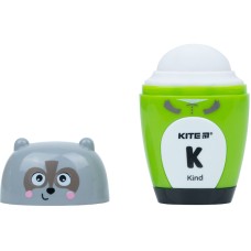 Sharpener with container and eraser Kite Jungle K21-366, assorted 12