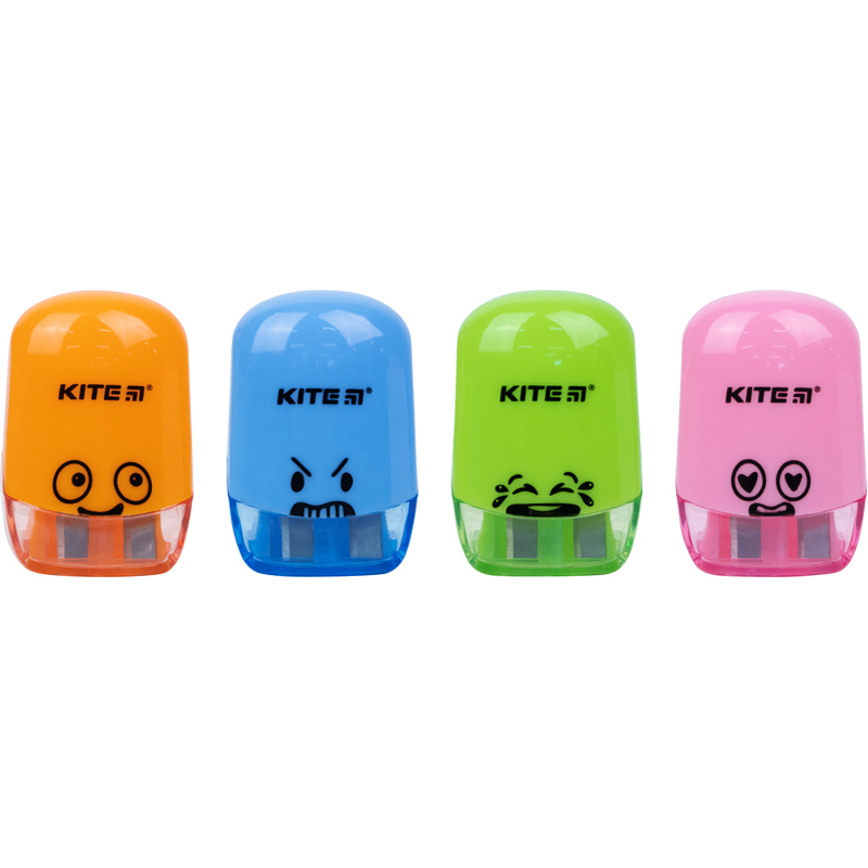 Sharpener with container Kite Emotions K21-367, assorted