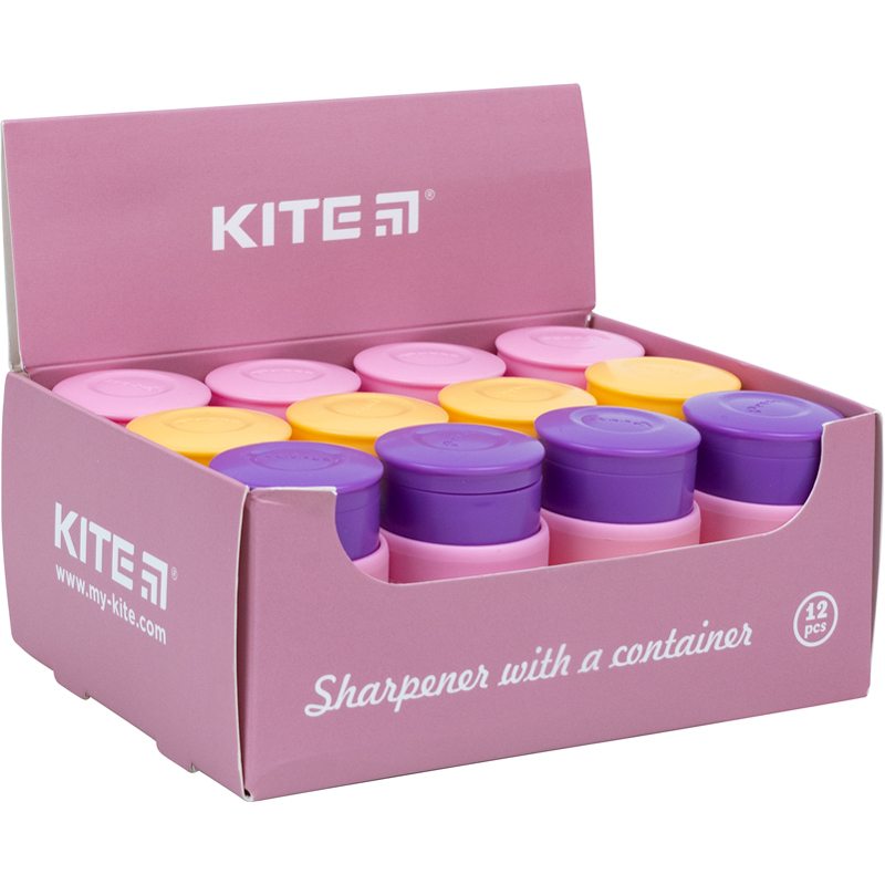 Sharpener with container Kite Sunset K21-368, assorted