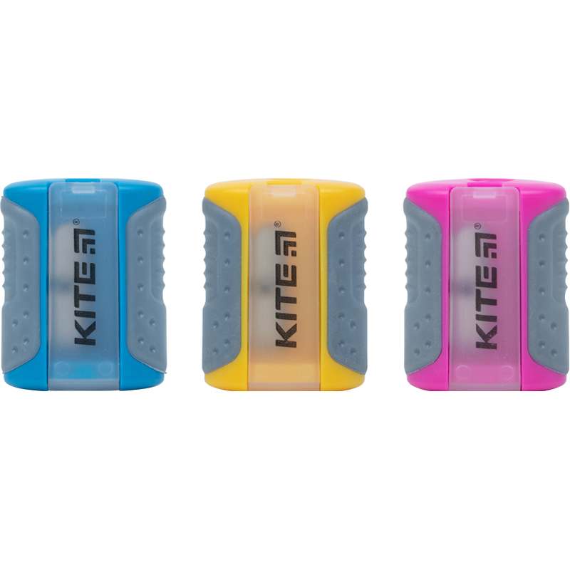 Sharpener with container Kite Soft K21-370, assorted
