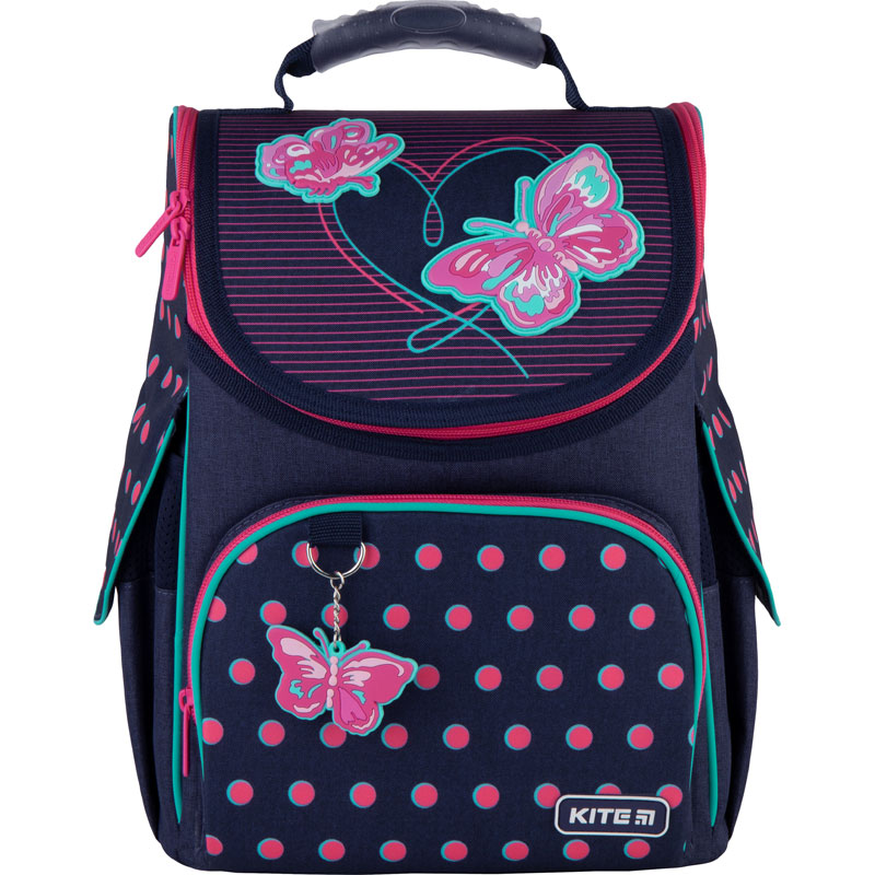 Hard-shaped school backpack Kite Education Butterflies K21-501S-3