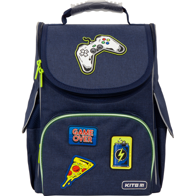 Hard-shaped school backpack Kite Education Game over K21-501S-8 (LED)