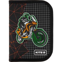 Pencil case Kite Education Motocross K21-622-2, 1 compartment, 2 folds, stationery not included
