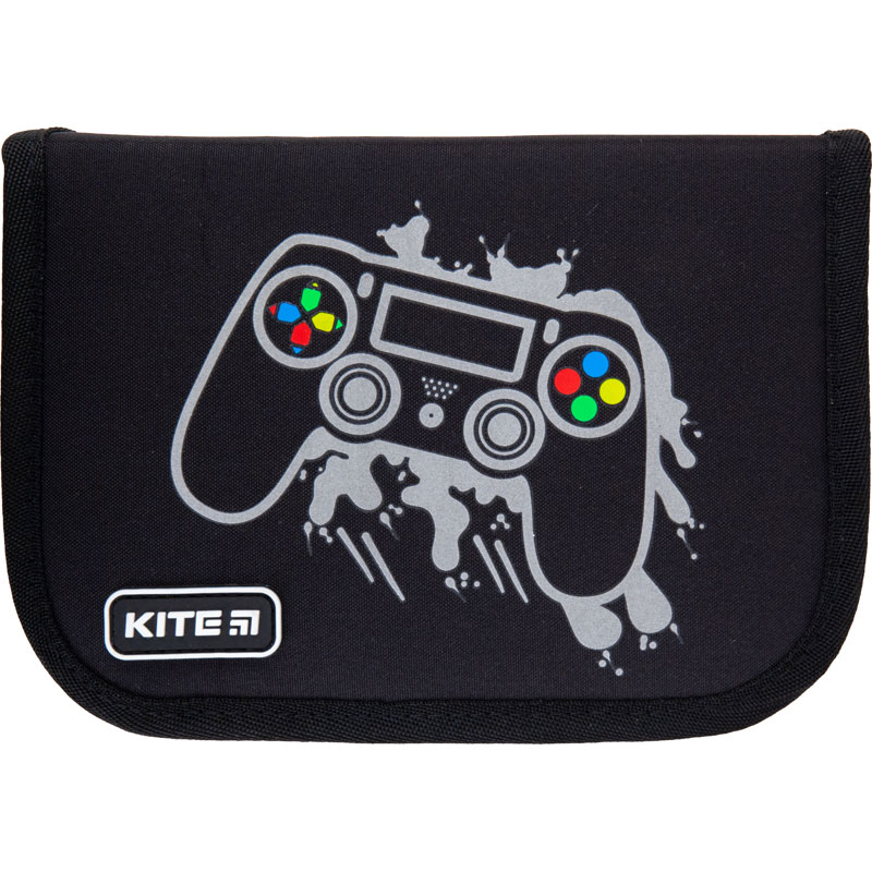 Pencil case Kite Education Gamer K21-622-4, 1 compartment, 2 folds, stationery not included