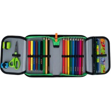 Pencil case Kite Education Motocross K21-622H-2, 1 compartment, 2 folds, stationery included 4