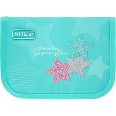 Pencil case Kite Education Super star K21-622H-5, 1 compartment, 2 folds, stationery included