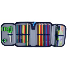 Pencil case Kite Education Cross-country K21-622H-6, 1 compartment, 2 folds, stationery included 4