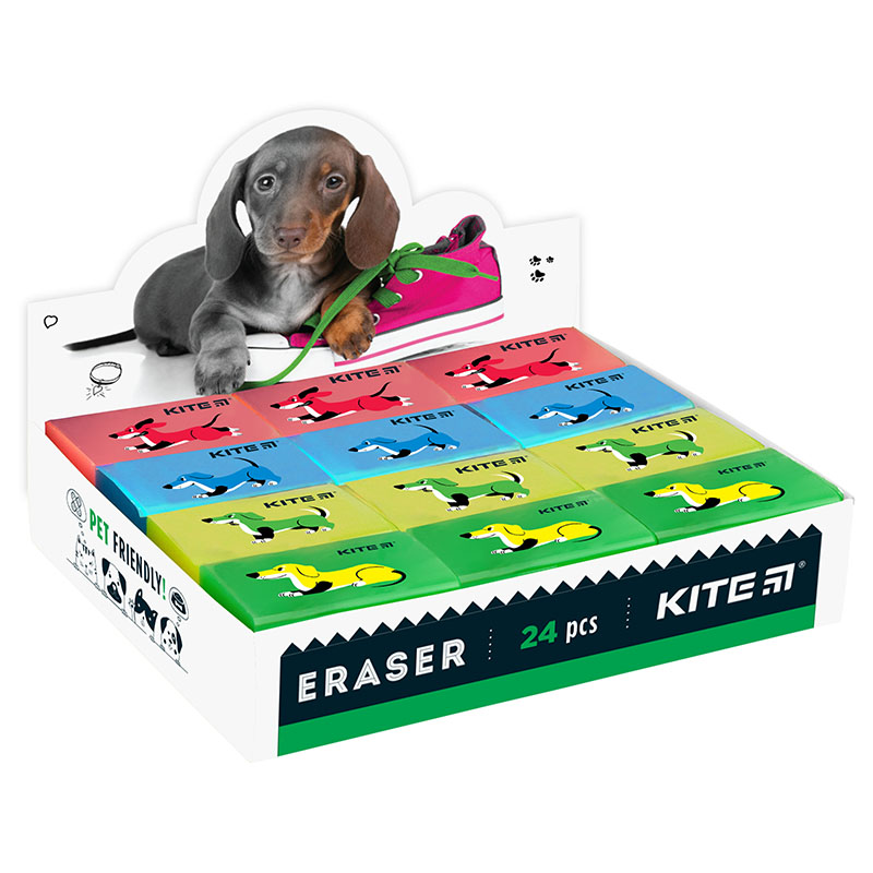Colored eraser Kite Dogs K22-026, assorted