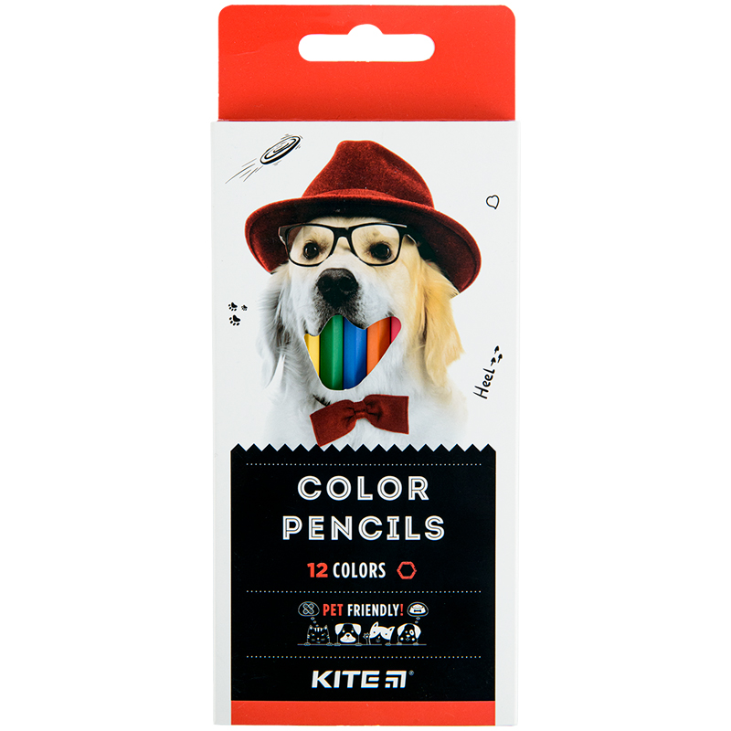 Colored pencils Kite Dogs K22-051-1, 12 colors