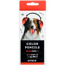 Double-sided colored pencils Kite Dogs K22-054-1, 12 pcs. / 24 colors