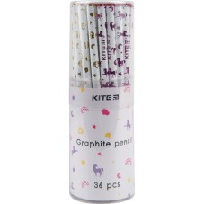 Graphite pencil with crystal, white body Kite K22-059-1