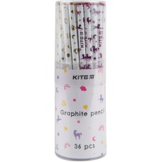 Graphite pencil with crystal, white body Kite K22-059-1 1