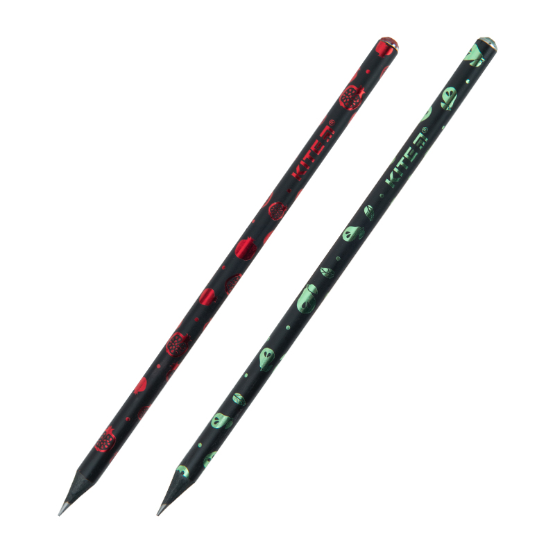 Graphite pencil with crystal, black body Kite Fruit K22-059-2, 36 pcs., tube