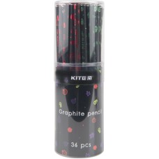Graphite pencil with crystal, black body Kite Fruit K22-059-2 1
