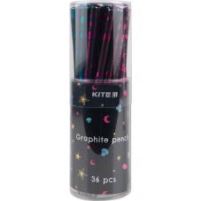 Graphite pencil with crystal, black body Kite Sweet K22-059-3
