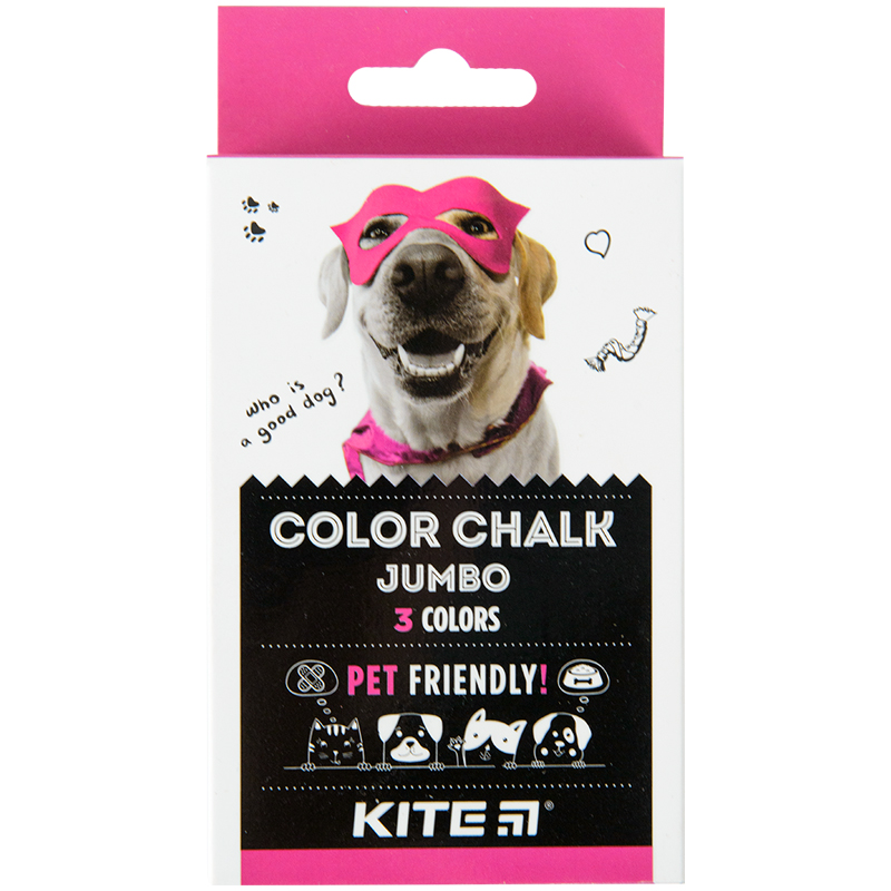 Color chalk Kite Dogs Jumbo K22-077, 3 colors