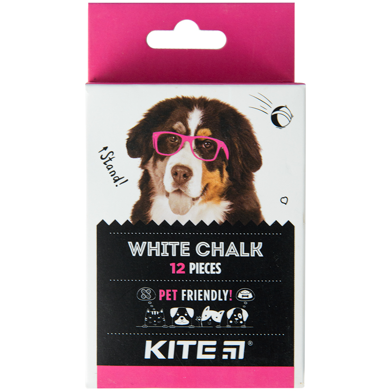 Round white chalk Kite Dogs K22-079-12, 12 pcs
