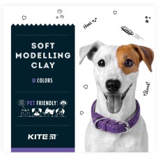 Wax-based modeling clay Kite Dogs K22-082, 8 colors, 160 g