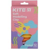 Wax-based modeling clay Kite Fantasy Pastel K22-086-2P, 12 colors, 200 g